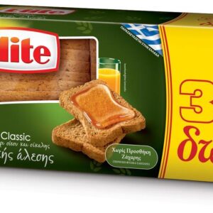 Elite Φρυγανιές Ολικής ʼλεσης 90gr 3+1 Δώρο