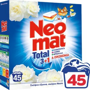 Neomat Απορρυπαντικό Σκόνη Total 2,25kg 45μεζούρες
