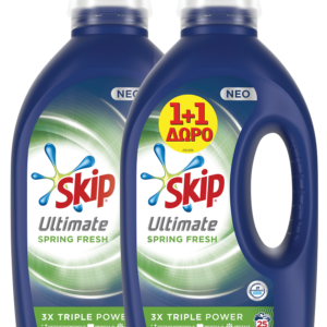 Skip Ultra Spring Fresh Απορρυπαντικό Υγρό 25 μεζούρες 1+1 Δώρο