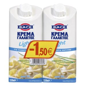 Φάγε Κρέμα Γάλακτος Light 2x330ml -1,50