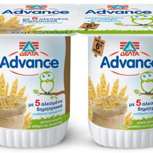 ΔΕΛΤΑ Advance Επιδόρπιο Γιαουρτιού Δημητριακά 4,6% 2x150gr