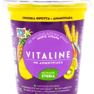 Vitaline Επιδόρπιο Γιαουρτιoύ 0% Λιπαρά Τροπικά Φρούτα & Δημητριακά 380gr