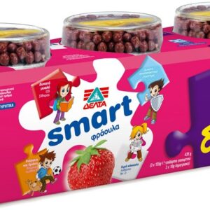 ΔΕΛΤΑ Smart Επιδόρπιο Γιαουρτιού Φράουλα 145gr 2+1 Δώρο