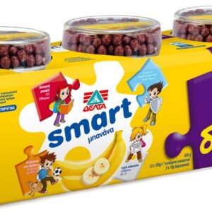 ΔΕΛΤΑ Smart Επιδόρπιο Γιαουρτιού Μπανάνα 145gr 2+1 Δώρο