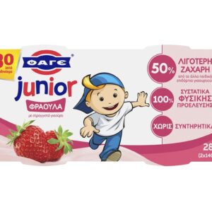 Junior Επιδόρπιο Γιαουρτιού Φράουλα 2x140gr -0,30