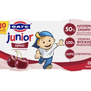 Junior Επιδόρπιο Γιαουρτιού Κεράσι 2x140gr -0,30