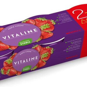 Vitaline Επιδόρπιο Γιαουρτιού 0% Λιπαρά Φράουλα 180gr 2+1 Δώρο