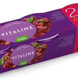 Vitaline Επιδόρπιο Γιαουρτιού 0% Λιπαρά Κεράσι 3x180gr 2+1Δώρο