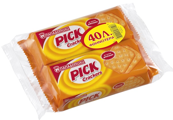 Παπαδοπούλου Pick Crackers Bacon 2x100gr -0,40