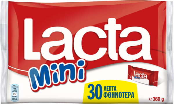 Lacta Σοκολατάκια Μίνι Σακούλα 360gr -0,30