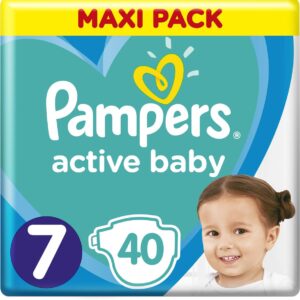 Pampers Πάνες Active Baby Maxi Pack (40τεμ) Νο7 (15+kg)
