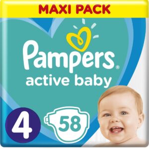 Pampers Πάνες Active Baby Maxi Pack (58τεμ) Νο4 (9-14kg)
