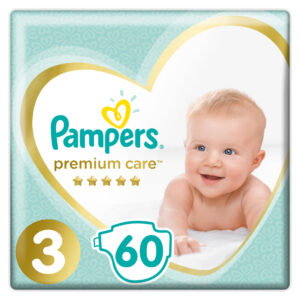 Pampers Πάνες Premium Care Jumbo Box (60τεμ) Νο3 (6-10kg)