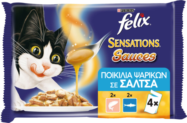 Felix Sensations sause Ποικιλία Ψαρικών 4x100gr