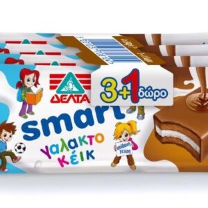 ΔΕΛΤΑ Smart Γαλακτοκέικ Σοκολάτα 4x34gr 3+1 Δώρο