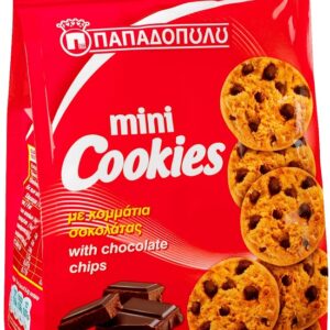 Παπαδοπούλου Mini Cookies Με Κομμάτια Μαύρης Σοκολάτας 70gr